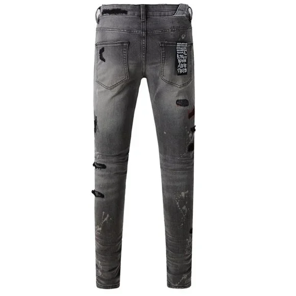 Ksubi Grey Distressed Skinny Jeans